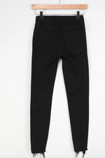 Load image into Gallery viewer, Too Trendy Black Raw Hem High Rise Skinny Jeans
