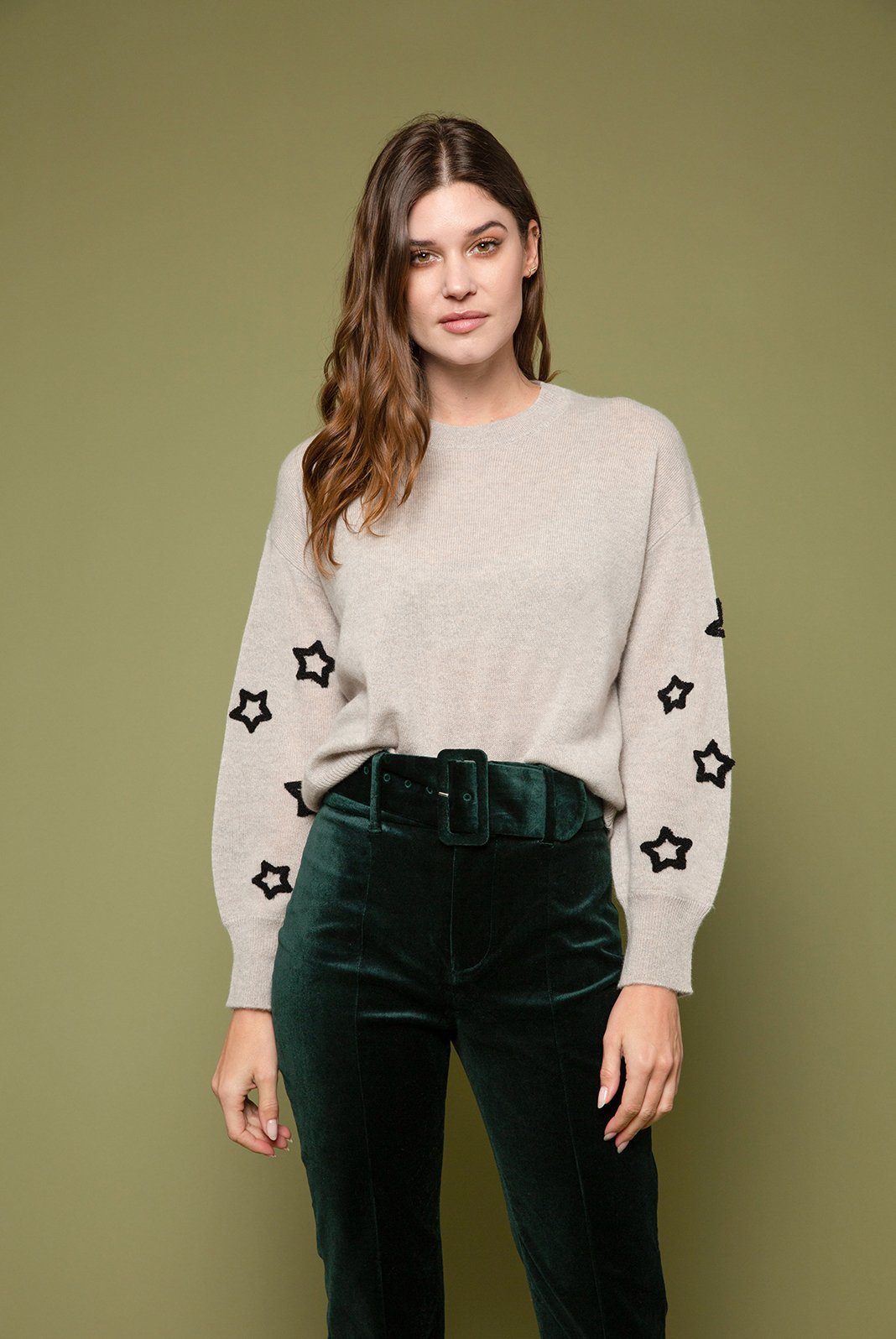 Cosme Star Embroidered Crew