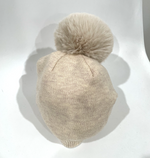 Load image into Gallery viewer, Cream Pompom Hat
